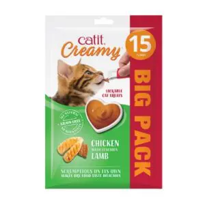 Catit Cream Lickable Lamb treat 15 pack