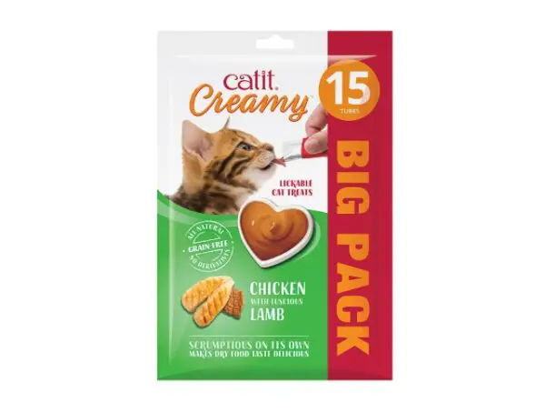 Catit Cream Lickable Lamb treat 15 pack