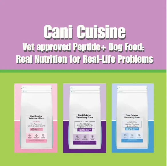 Vet approved Peptide+ dog food