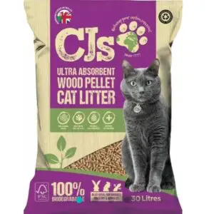 CJ's Premium Ultra Absorbent Wood Pellet Cat Litter