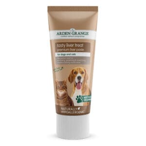 Arden Grange Liver Paste. highly palatable paste. reward or training aid for adult dogs and cats.