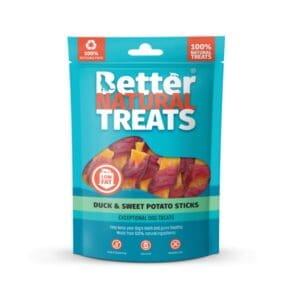 Better Natural Treats Duck and sweet potato sticks 90g