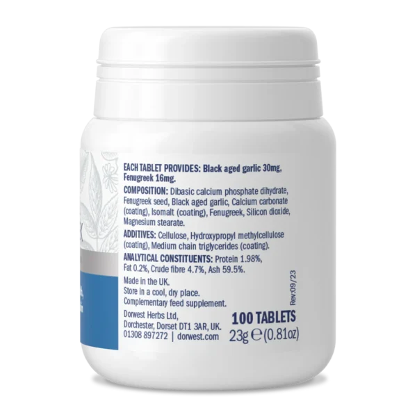 Dorwest Garlic and Fenugreek tablets