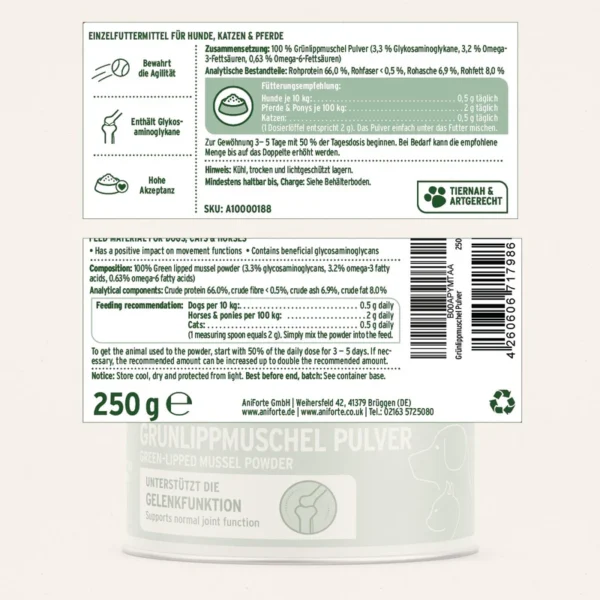 AniForte® Green Lipped Mussel Powder