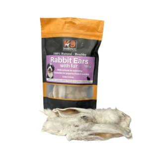 K9 Instinct Rabbit Ears with Fur 150g