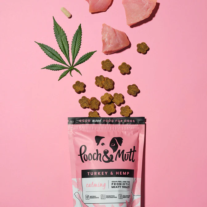 Pooch & Mutt Calming Probiotic Meaty Treats.