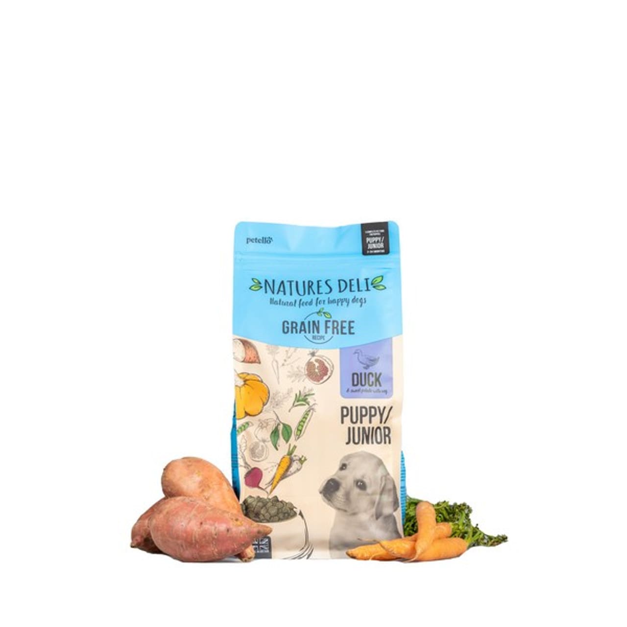 Natures Deli Puppy & Junior Grain Free Duck & Sweet Potato dry dog food