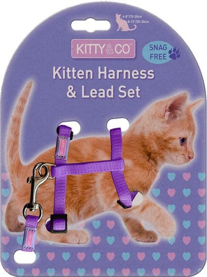 Hemm & Boo Snag Free Kitten Harness & Lead Set