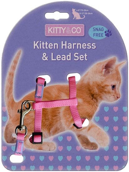 Hemm & Boo Snag Free Kitten Harness & Lead Set