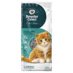 Breeder Celect Recycled Paper Pellet Non Clumping Cat Litter.