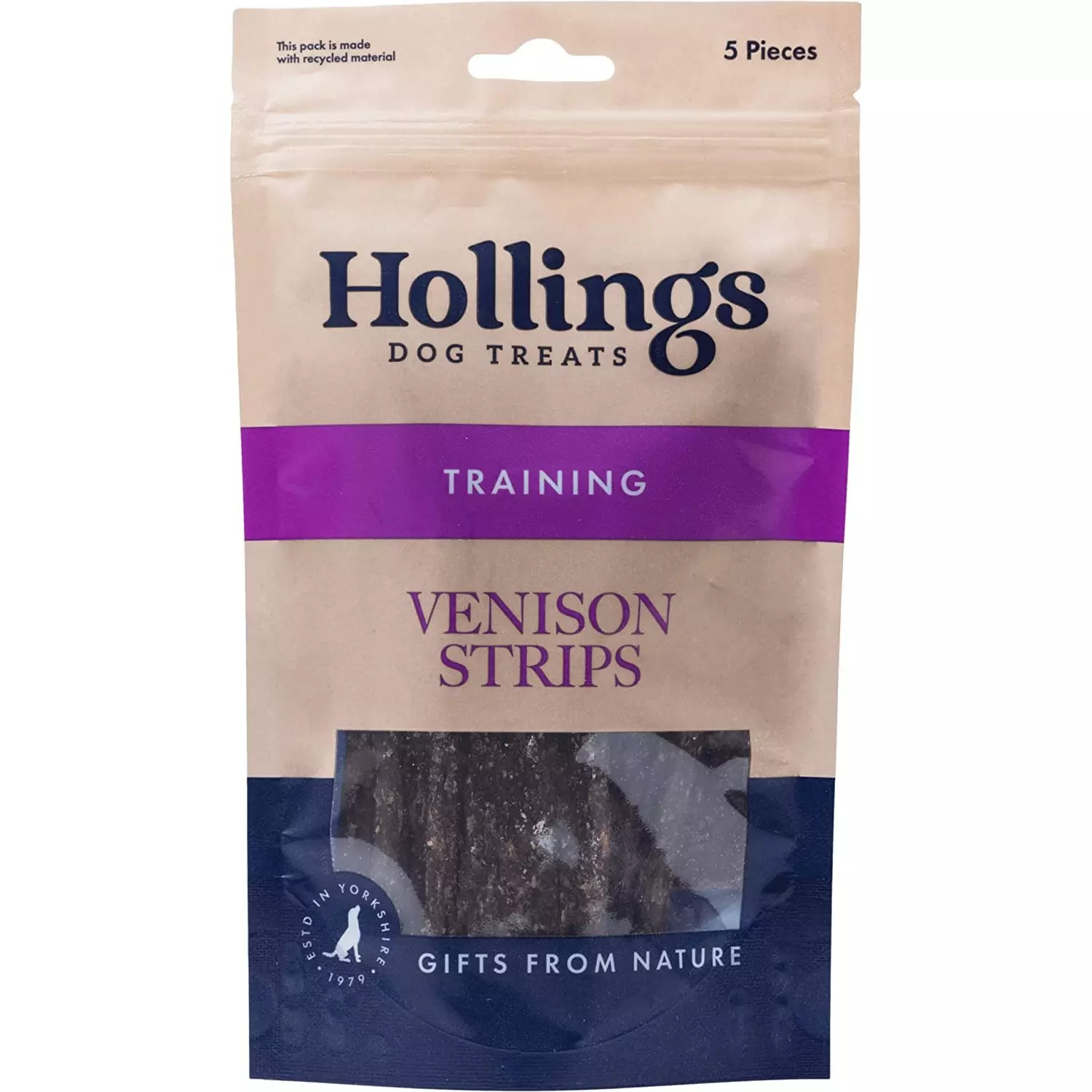 Hollings Venison Strips Dog Treat.