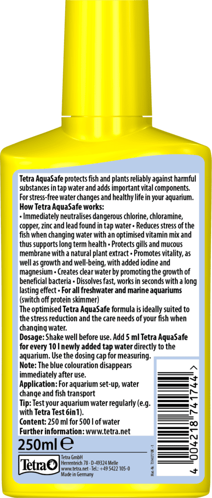 Tetra AquaSafe makes tap water safe for fish