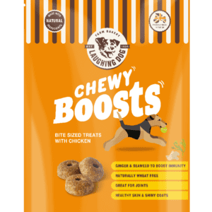 Laughing Dog Chewy Boosts orange packet