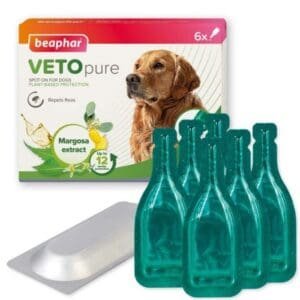 Beaphar VETOpure Plant-Based Protection Flea Spot-On for Dogs over 15 kg