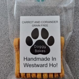 Doggy Bakes westward ho! Carrot & Coriander Grain Free hand made and local