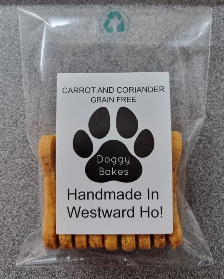 Doggy Bakes westward ho! Carrot & Coriander Grain Free hand made and local