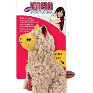 KONG Softies Buzzy Llama Cat Toy tail
