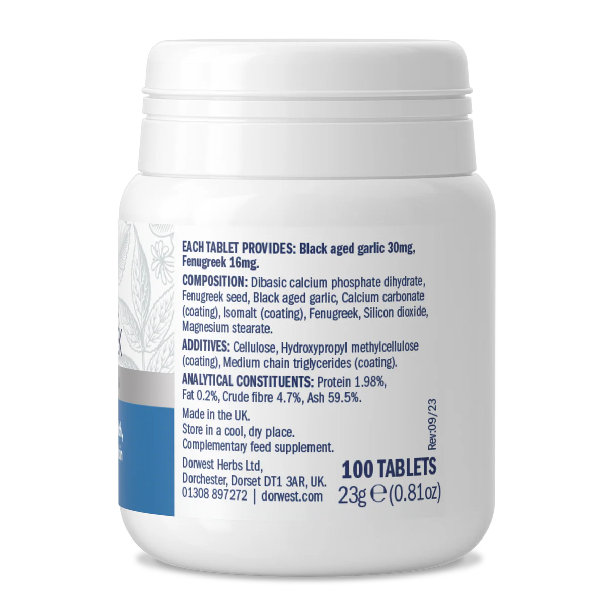 Dorwest Garlic and Fenugreek tablets