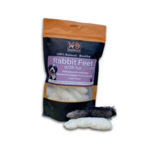 K9 instinct Rabbit feet with fur